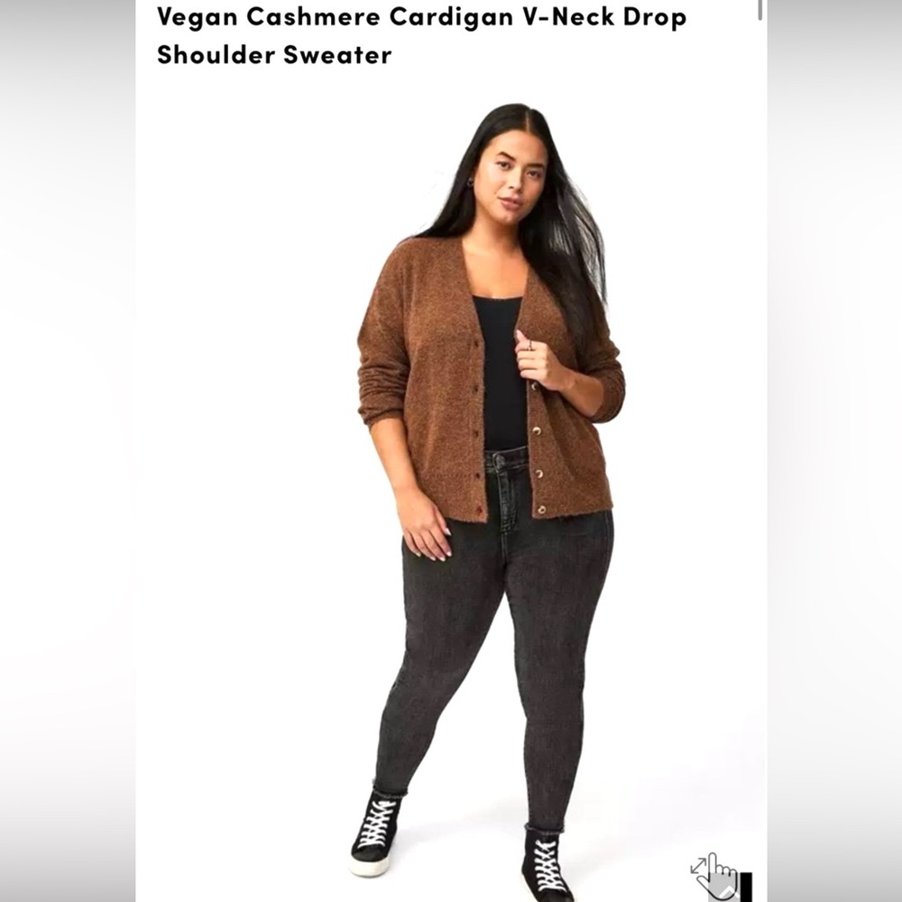 🆕🌼TORRID Vegan Cashmere Drop Shoulder Cardigan Sweater🌼 - Picture 14 of 15